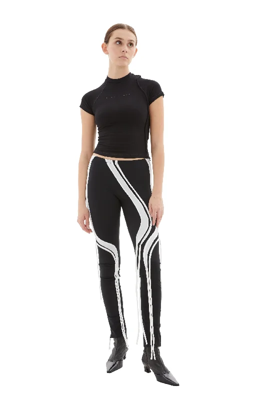 Strappy Leggings (Black) Trendy High-Compression Leggings