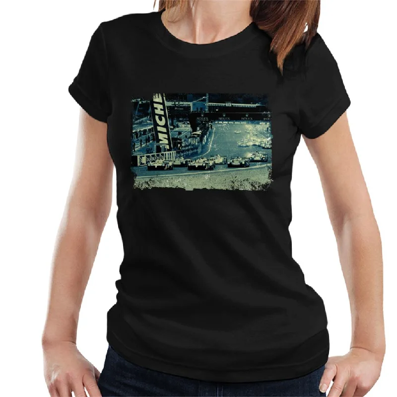 Motorsport Images Toyota TS050 Conway Kobayashi Lopez Women's T-Shirt-- Spandex Blend Rayon Blend Denim Blend