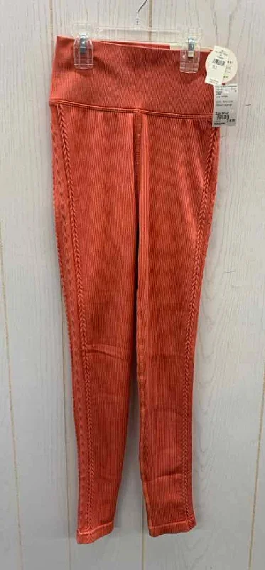 AERIE Coral Womens Size Small Leggings Fashionable Seamless Leggings