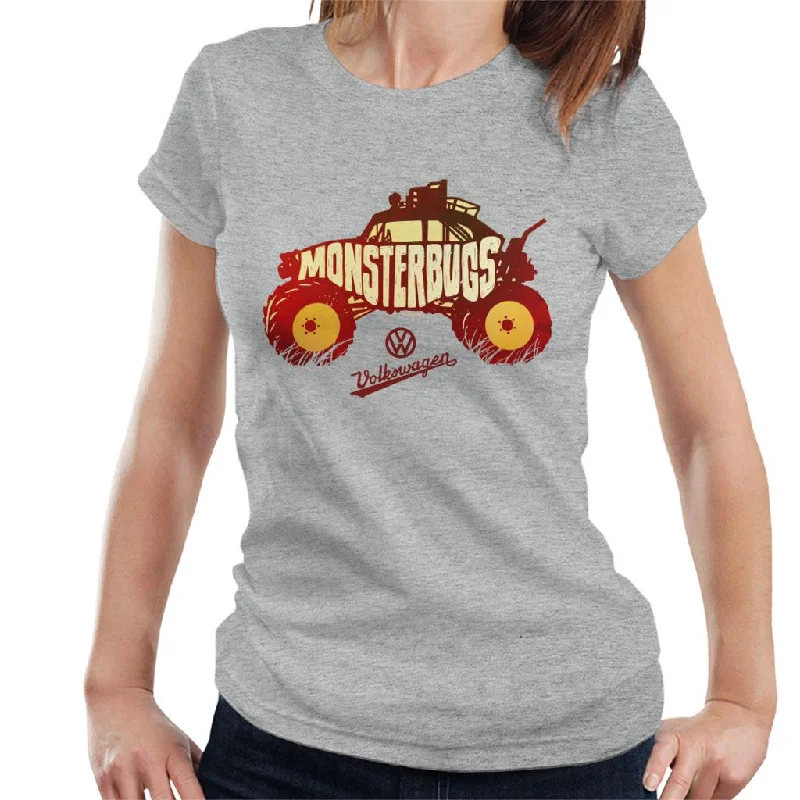 Volkswagen Monsterbugs Women's T-Shirt-- Notch Collar Peter Pan Collar Cowl Neck