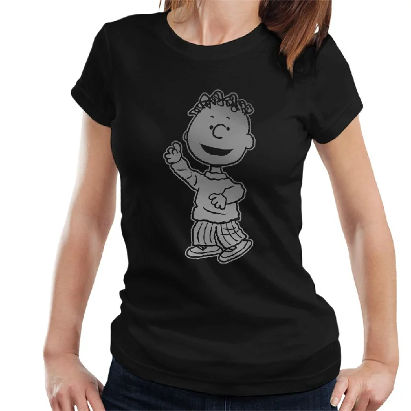Peanuts Franklin Armstrong Reflective Women's T-Shirt-- Elegant Classic Vintage
