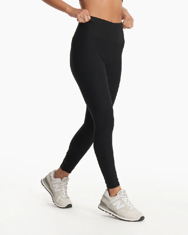 WOMEN'S CLEAN ELEVATION LEGGING - HBK BLACK HEATHER Trendy Mesh Leggings