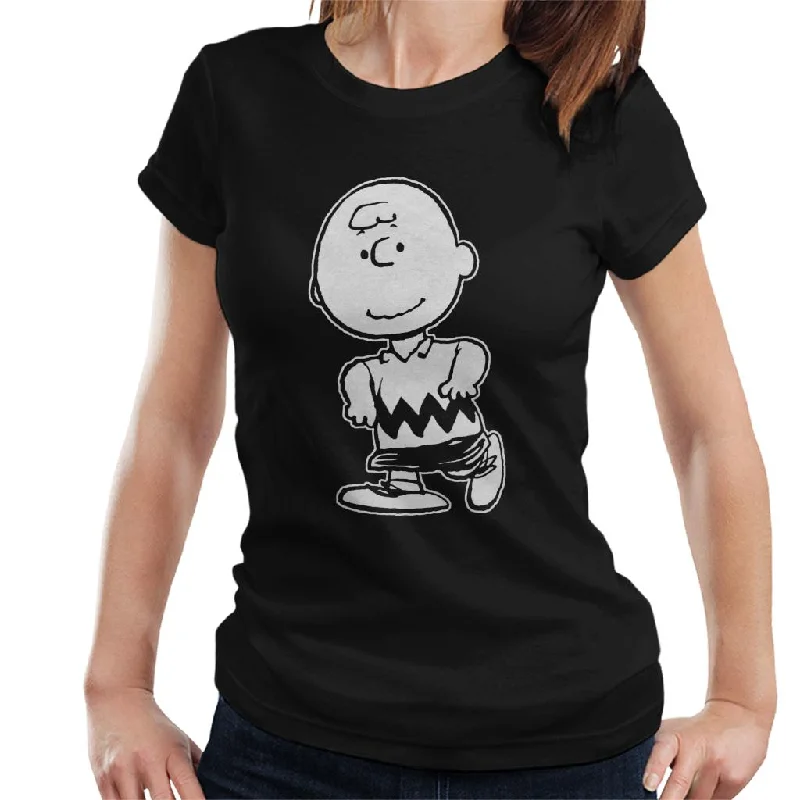 Peanuts Charlie Brown Flock Women's T-Shirt-- Handmade Hand-knitted Hand-woven