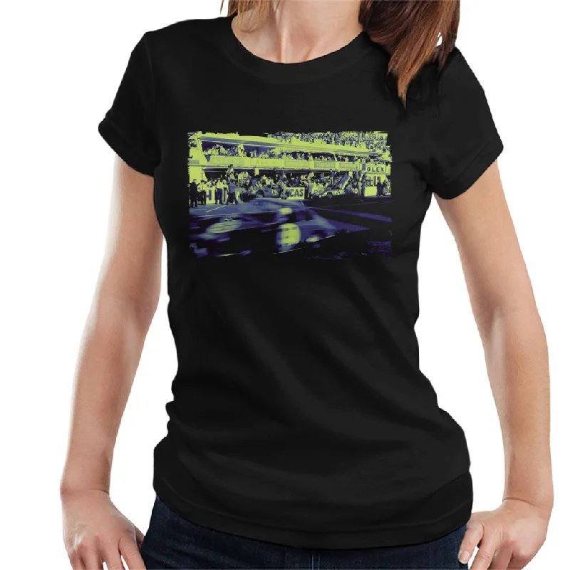 Motorsport Images Ignazio Giunti ASA RB 613 pitstop Women's T-Shirt-- Satin Fabric Silk Fabric Chiffon Fabric