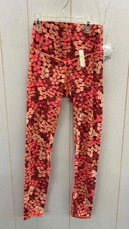 AERIE Coral Womens Size XS Leggings Trendy Tie-Dye Leggings