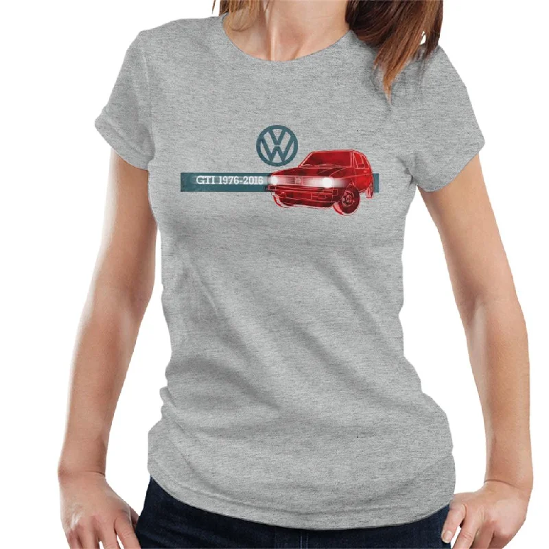 Volkswagen Golf GTI History Women's T-Shirt-- Fleece Nylon Spandex