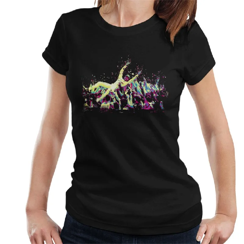 Motorsport Images Lewis Hamilton Victory At Silverstone Women's T-Shirt-- Elasticated Padded Insulated