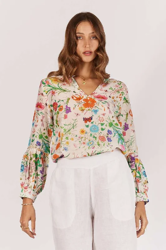 Olivet Shirt in White R3OLISHI by Rubyyaya-- Collared Crew Neck Turtle Neck