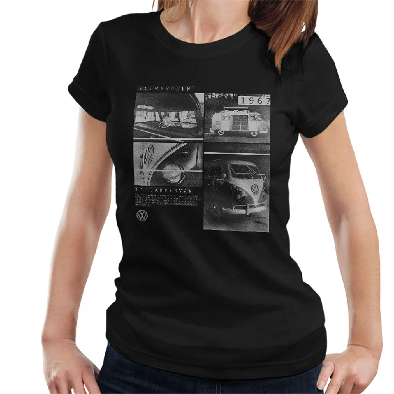 Volkswagen T1 Campervan 1967 Shots Women's T-Shirt-- Knit Fabric Woven Fabric Fleece Fabric