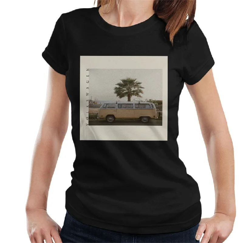 Official Volkswagen Mexico Camper Women's T-Shirt-- Beaded Sequined Faux Fur
