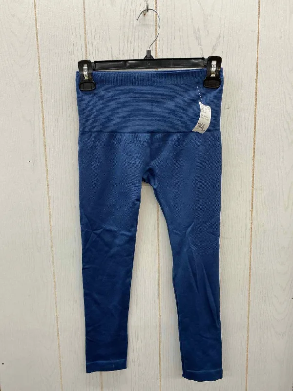 Breezies Blue Womens Size Small Leggings Stylish Capri Leggings