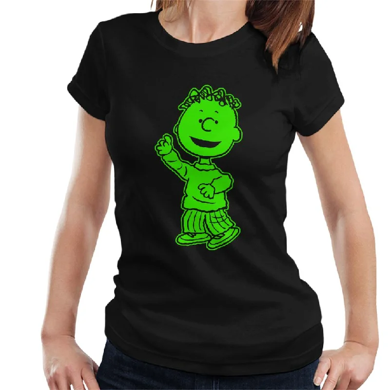 Peanuts Franklin Armstrong Neon Women's T-Shirt-- Modern Contemporary Chic