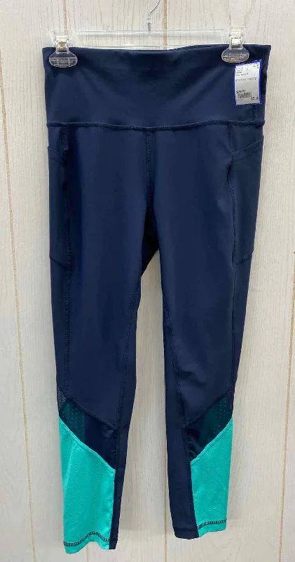 Xersion Navy Womens Size M Leggings Fashionable Floral Active Leggings