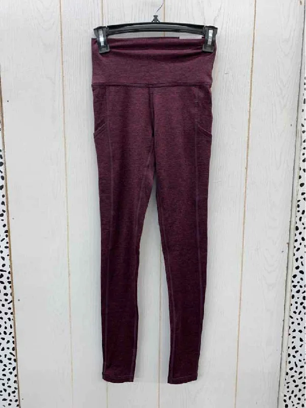 AERIE Burgundy Womens Size Small Leggings Comfortable Workout Fitness Leggings