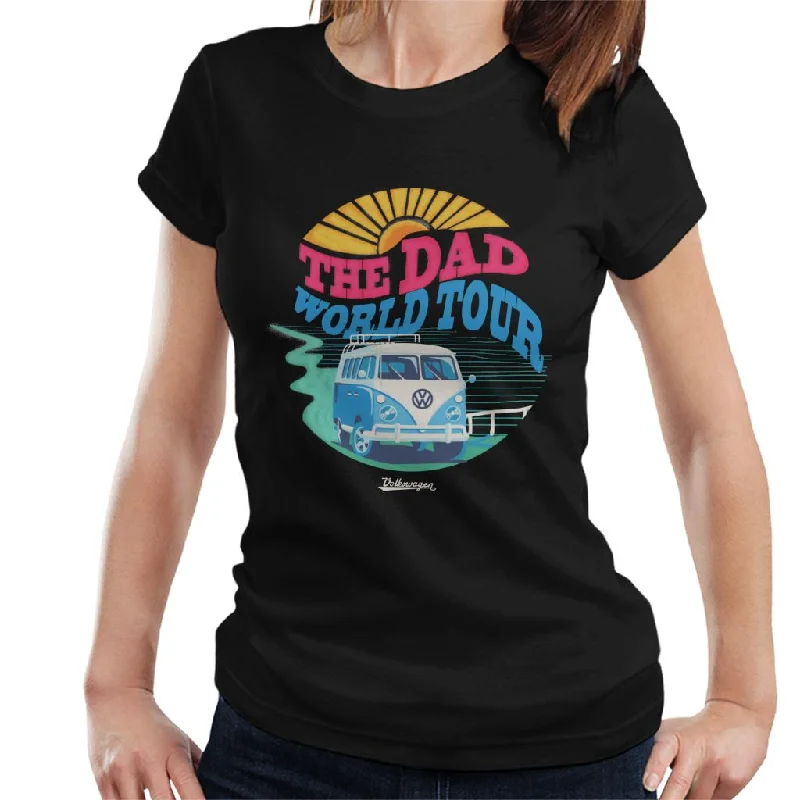 Volkswagen The Dad World Tour Women's T-Shirt-- Boxy Fit Fitted Loose