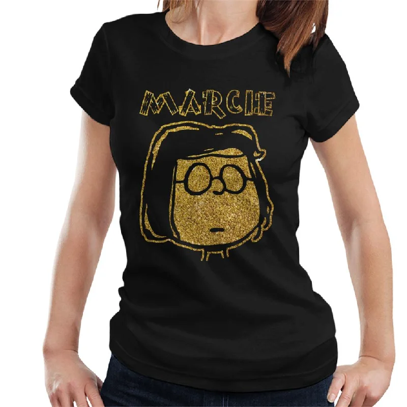 Peanuts I Am Marcie Glitter Women's T-Shirt-- Anti-Shrink Durable Soft