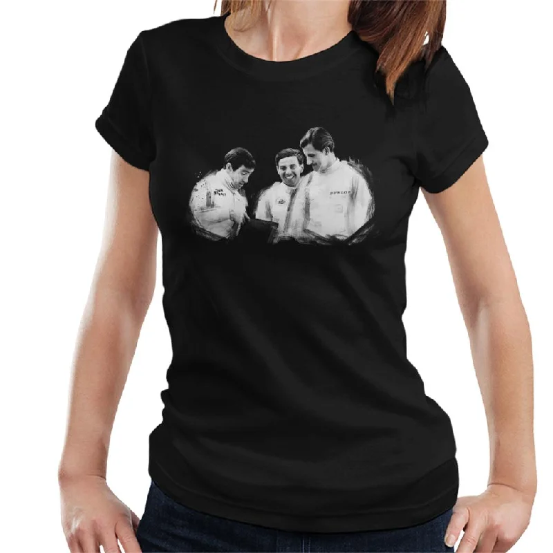 Motorsport Images Jim Clark Et Al Monaco Women's T-Shirt-- Asymmetrical Pockets Print