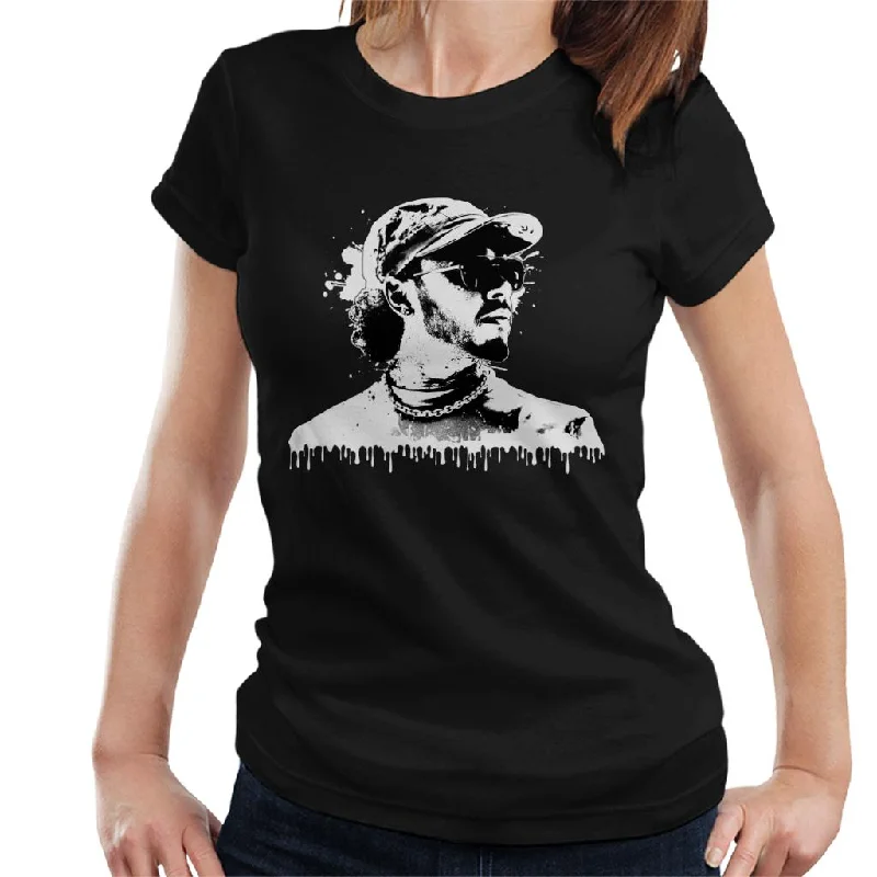 Motorsport Images Lewis Hamilton Image Women's T-Shirt-- Denim Fabric Leather Fabric Suede Fabric