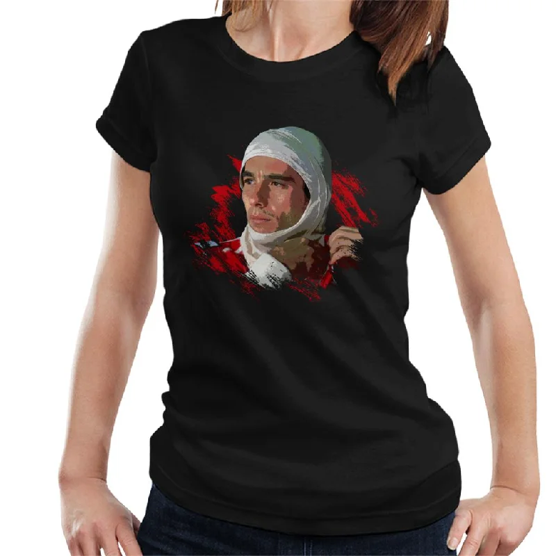 Motorsport Images Ayrton Senna Racing Suit Women's T-Shirt-- Machine Wash Dry Clean Hand Wash