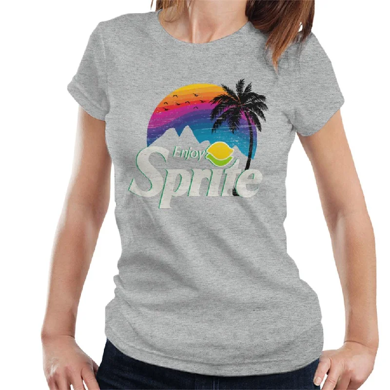 Sprite Palm Tree Sunset Women's T-Shirt-- Cozy Warm Stylish