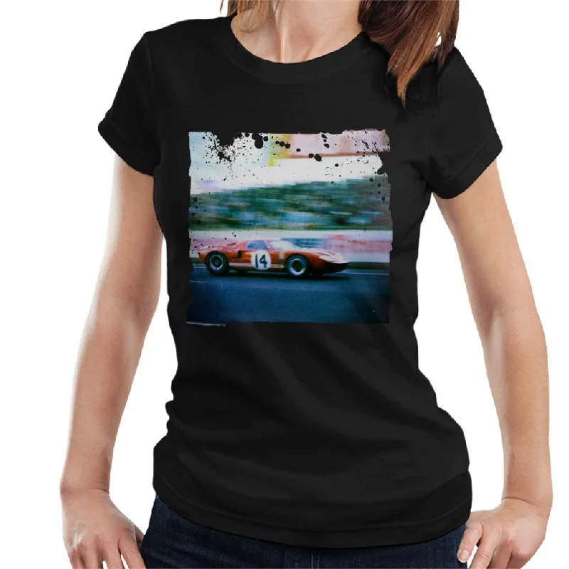 Motorsport Images Sutcliffe Dieter Spoerry Ford GT40 Women's T-Shirt-- Wool Fabric Cashmere Fabric Tweed Fabric
