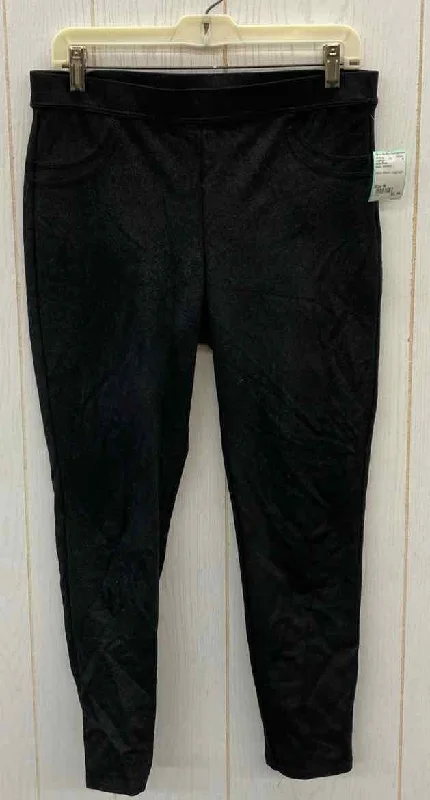 Knox Rose Black Womens Size M Leggings Trendy Colorblock Print Leggings