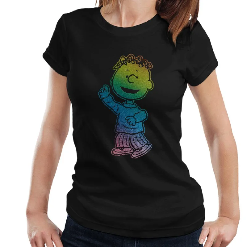 Peanuts Franklin Armstrong Rainbow Women's T-Shirt-- Casual Formal Business