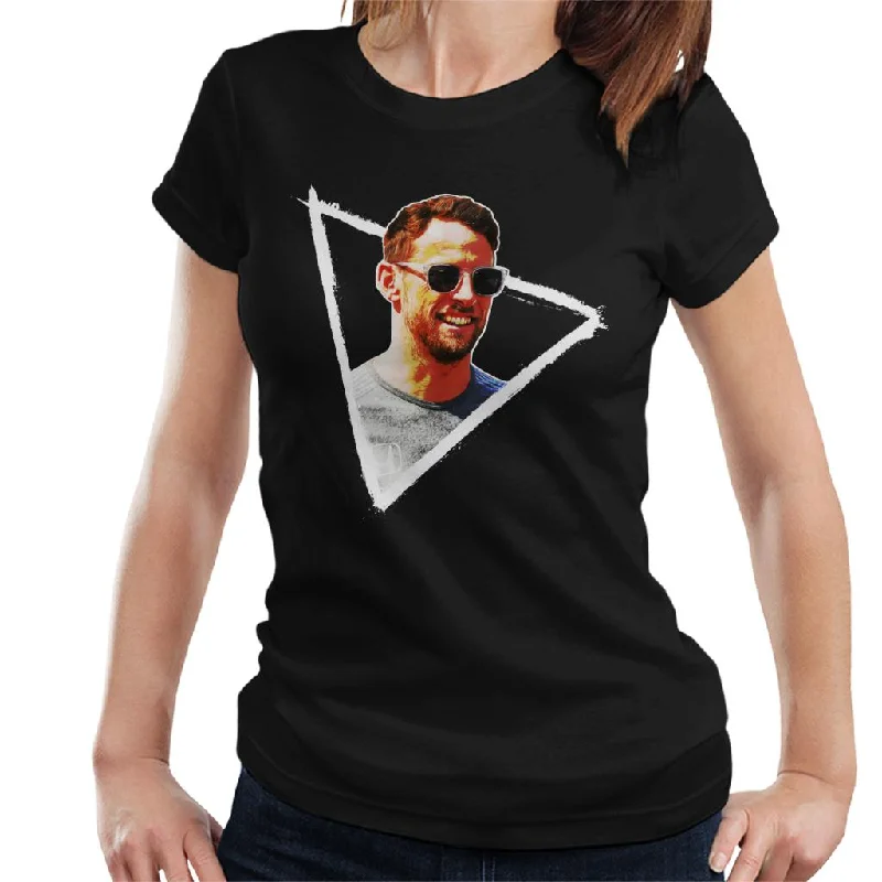 Motorsport Images Jenson Button Sunglasses Monaco GP 2017 Women's T-Shirt-- Collared T-Shirt Boat Neck A-Line