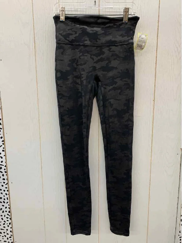 Spanx Black Womens Size Small Leggings Comfortable Fleece-Lined Leggings