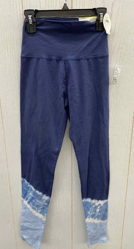 AERIE Blue Womens Size XS Leggings Elegant Sheer Leggings