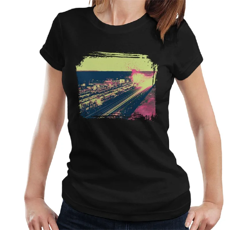 Motorsport Images Le Mans At Night Women's T-Shirt-- Nylon Fabric Polyester Fabric Spandex Fabric