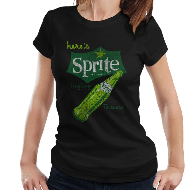 Heres Sprite Tingling Tartness Retro Women's T-Shirt-- Striped Floral Plaid