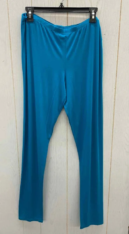 Inside Out Blue Womens Size L Leggings Trendy Activewear Leggings