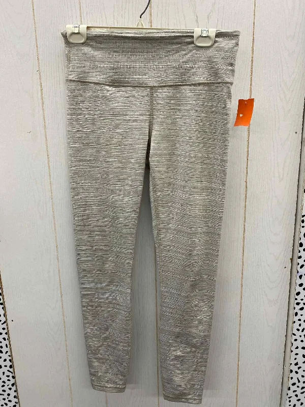 Athleta Tan Womens Size M Tall Leggings Fashionable Embroidered Detail Leggings
