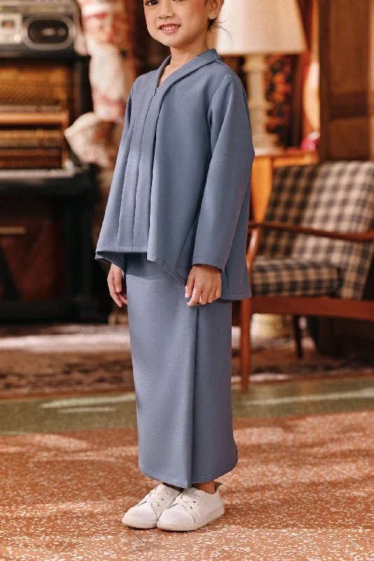The Akar Kita Folded Skirt - Coronet Blue chiffon skirt airy