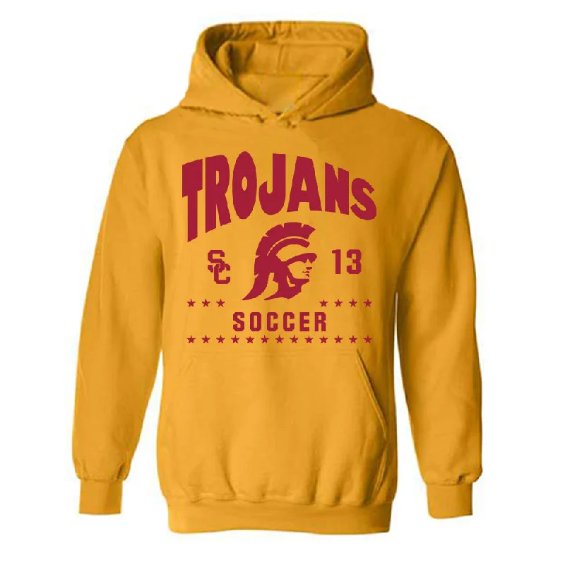 USC - NCAA Women's Soccer : Lana Gibbs - Classic Fashion Shersey Hooded Sweatshirt Hoodie with Mock Neck Collared Structured