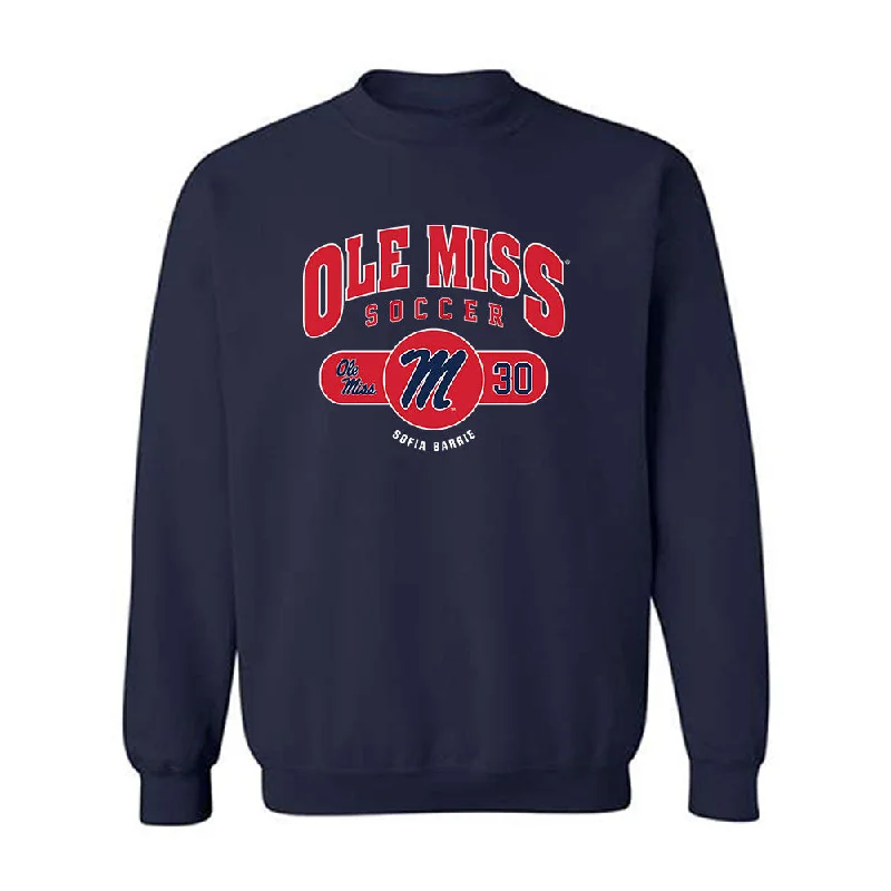 Ole Miss - NCAA Women's Soccer : Sofia Barrie - Classic Fashion Shersey Crewneck Sweatshirt Hoodie with Frayed Bohemian Relaxed Ole Miss - NCAA Women's Soccer : Sofia Barrie - Classic Fashion Shersey Crewneck Sweatshirt Hoodie with Frayed Bohemian Relaxed