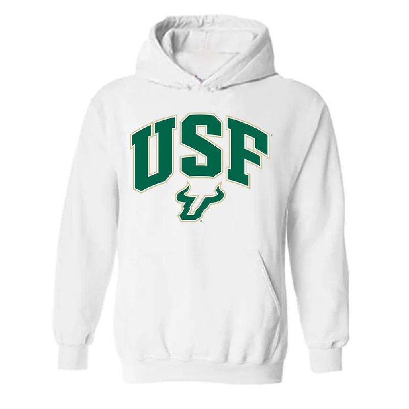 USF - NCAA Women's Soccer : Gentiana Fetaj - Classic Fashion Shersey Hooded Sweatshirt Hoodie with Magnetic Closure Innovative Modern