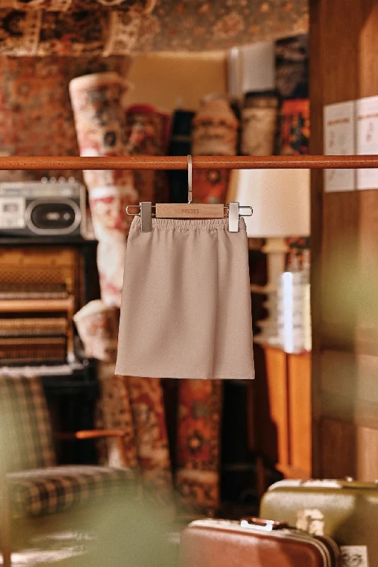 The Akar Kita Babies Folded Skirt - Nude casual skirt length