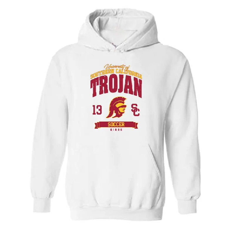 USC - NCAA Women's Soccer : Lana Gibbs - Classic Fashion Shersey Hooded Sweatshirt Hoodie with Elastic Cuffs Stretchable Comfortable