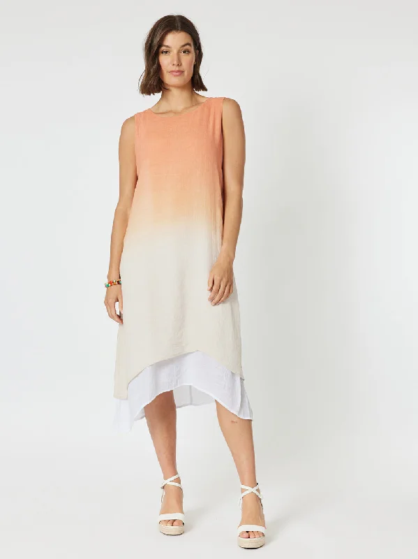 Sunset Dress - Melon Bodycon Club Sequined