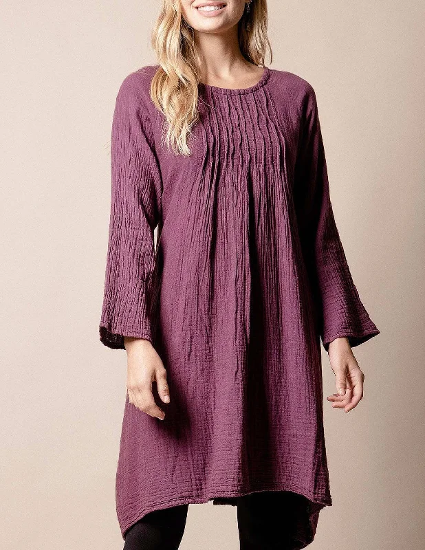 Brenley Tunic Dress - Plum Tunics Office stylish