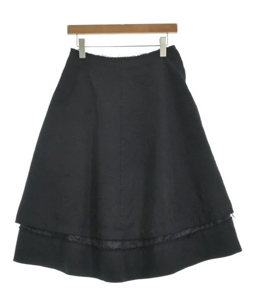 COMME des GARCONS Knee length skirts velvet skirt glossy