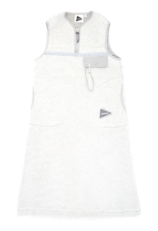 Gramicci x And Wander JQ Tape Fleece Dress - Light Gray Tunics Versatile all-occasion