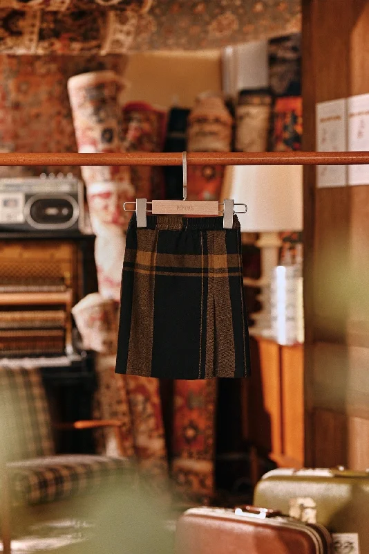 The Akar Kita Babies Folded Skirt - Rustique velvet skirt glossy