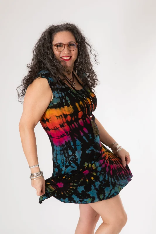 Dancing Daze Mudmee Tie Dye Dress Tunics Winter warm