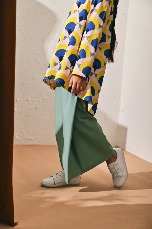 The Rasa Damai Folded Skirt - Vegan Green boho skirt vibe