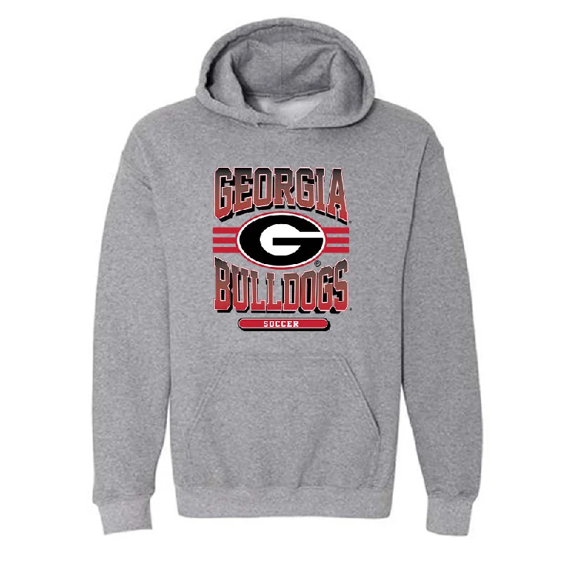 Georgia - NCAA Women's Soccer : Jordan Brown - Classic Shersey Hooded Sweatshirt Hoodie with Contrast Stitching Detailed Premium