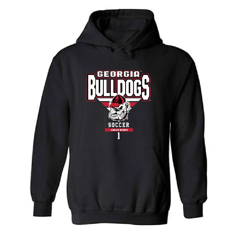 Georgia - NCAA Women's Soccer : Jordan Brown - Classic Fashion Shersey Hooded Sweatshirt Hoodie with Set-In Sleeves Structured Classic
