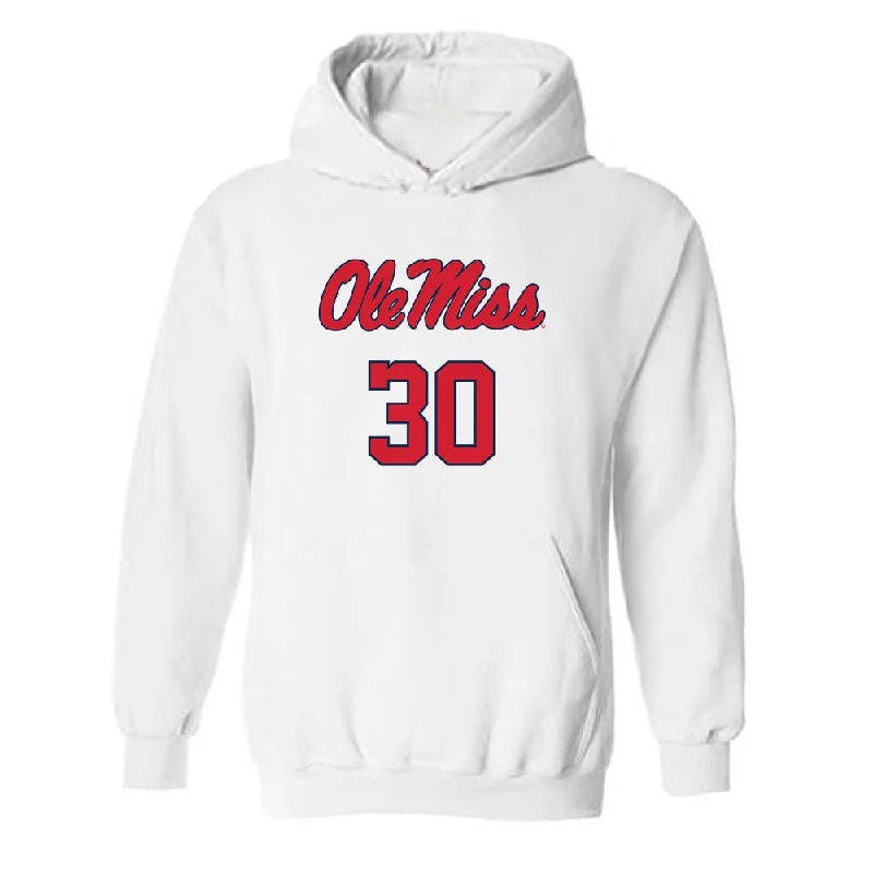 Ole Miss - NCAA Women's Soccer : Sofia Barrie - Replica Shersey Hooded Sweatshirt Hoodie with Puffed Sleeves Voluminous Trendy Ole Miss - NCAA Women's Soccer : Sofia Barrie - Replica Shersey Hooded Sweatshirt Hoodie with Puffed Sleeves Voluminous Trendy